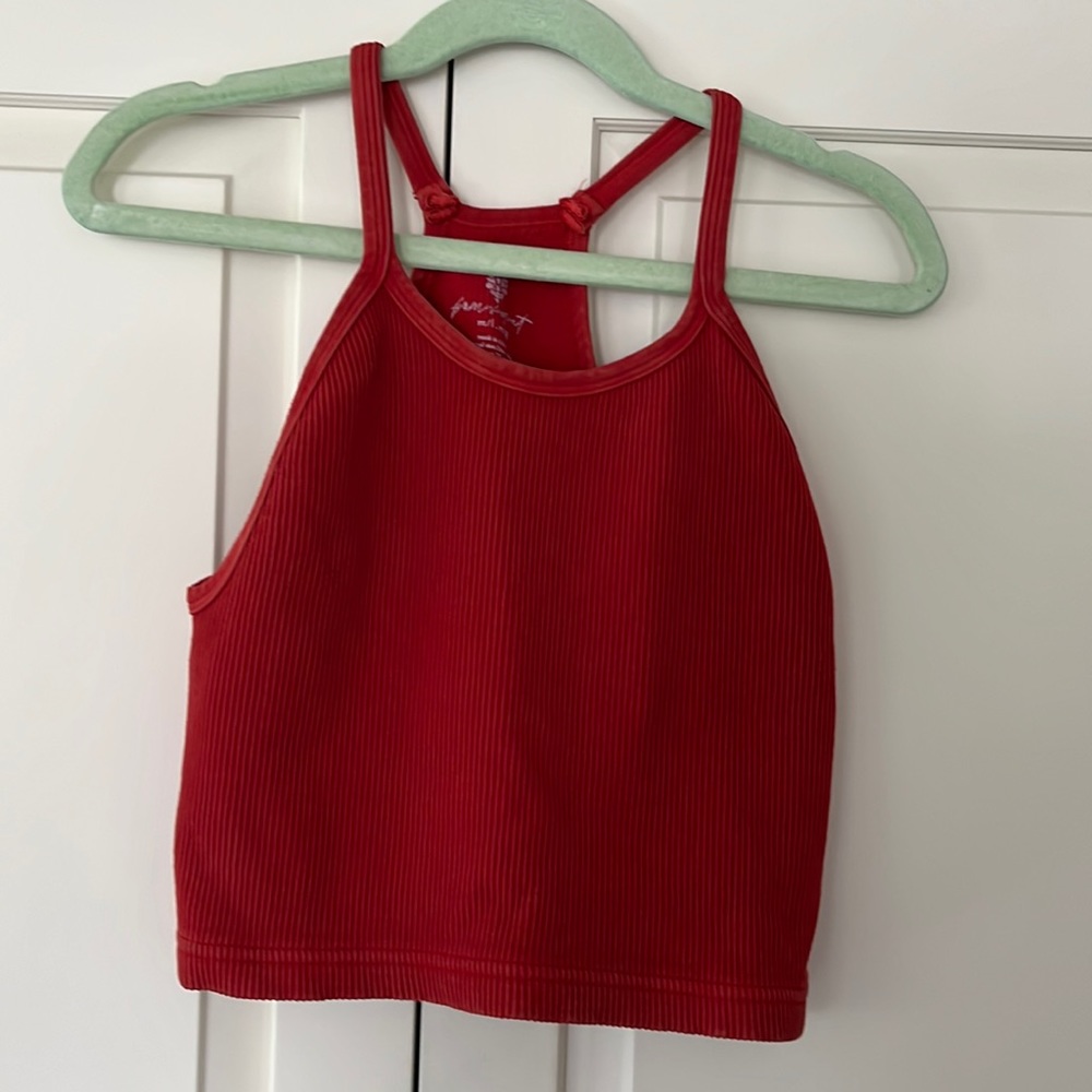 Beautiful red Free People Movement tank.